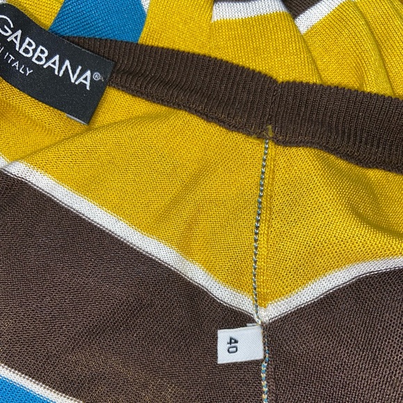 DOLCE & GABBANA 100% Silk Striped Multicolored Pullover Sweater Size 40 (US S) - Picture 13 of 13
